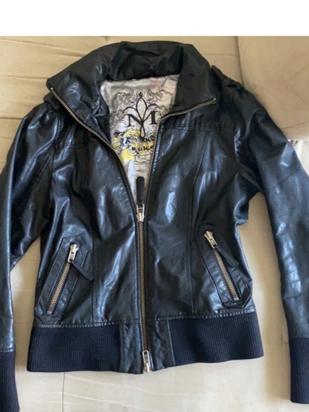 Vintage Mackage Y2K black lamb leather